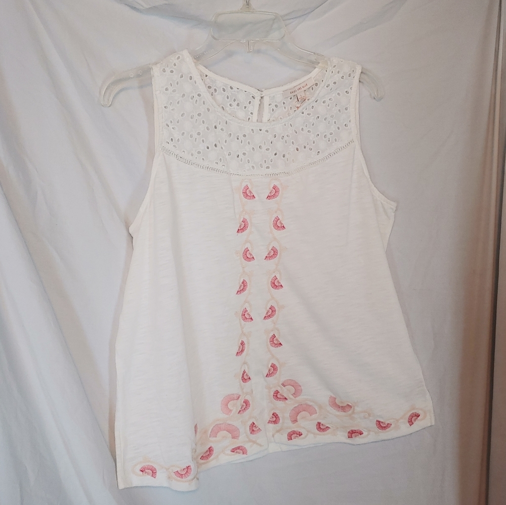 Embroidered tank